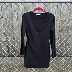 Reformation Jeans Black Henley Dress Size Medium